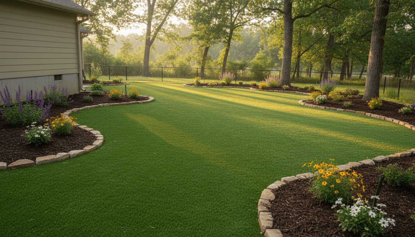 Manicured backyard garden in Toronto